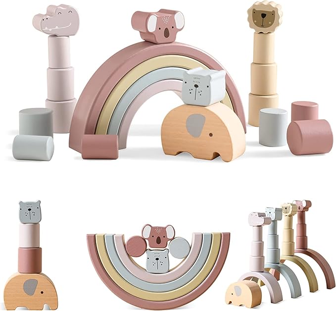 Toystar EcoToys AnimalStack™ | Endless Play and Learning - Montessori animal stacking blocks - Eindeloos Spel en Leren - M...
