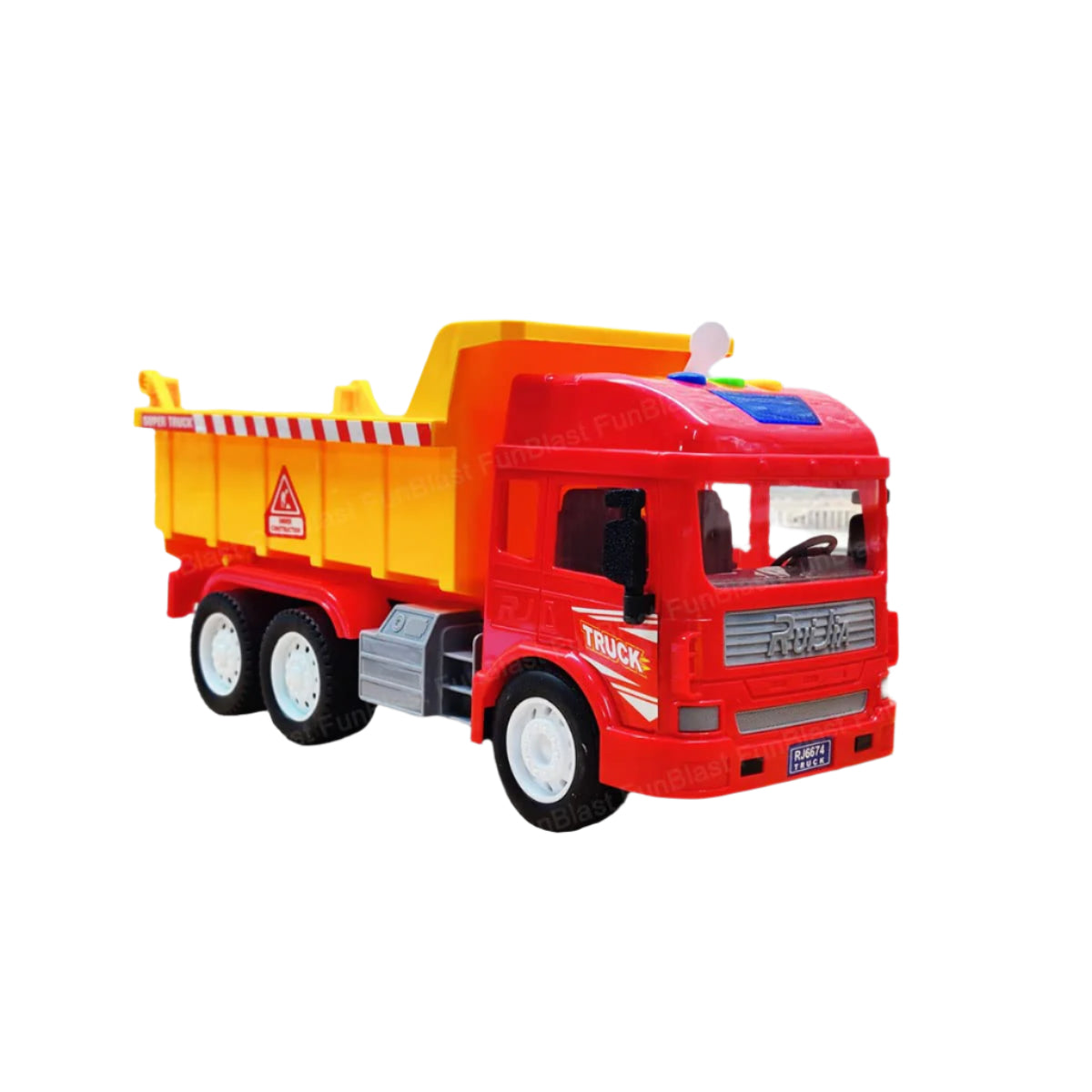 Toystar PowerTruck | Robust play fun - Friction-driven dump truck with light and sound for children - Bestseller - Robuust...