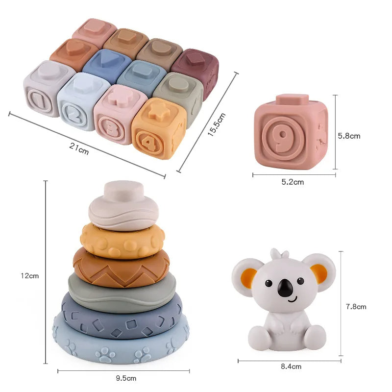 Toystar Building Blocks | Endless Creativity for Little Ones - Soft silicone building blocks - Eindeloze Creativiteit voor...