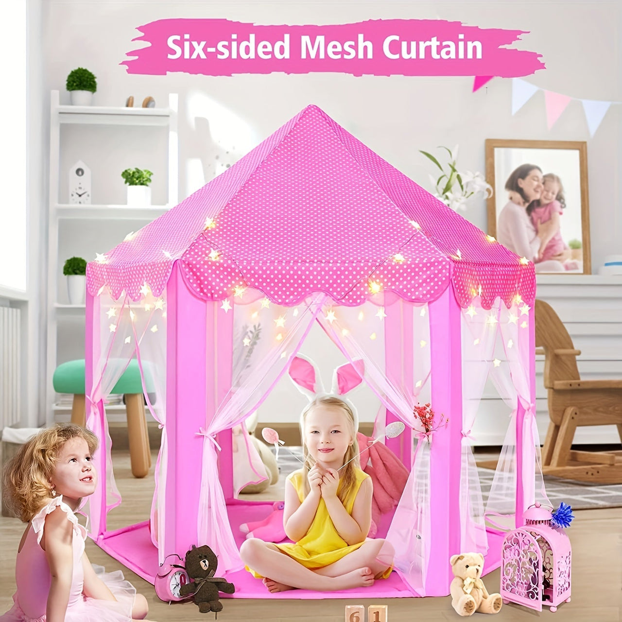 Toystar DreamDome | Enchanting fun - Pink princess tent for magical adventures - Betoverend speelplezier - Roze prinsessen...