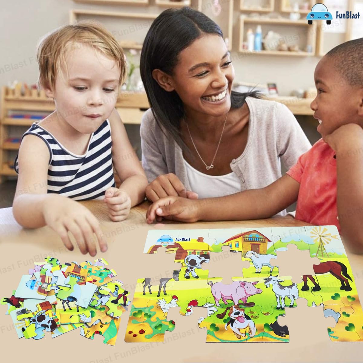 Toystar PuzzleZoo | Educational fun - Wooden animal puzzle for children - Leerzaam speelplezier - Houten dierenpuzzel voor...