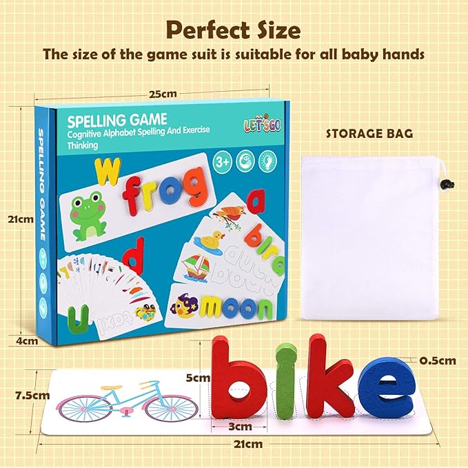 Toystar SpellFun | Learning to read through play – Montessori spelling puzzle - Spelenderwijs leren lezen – Montessori spe...