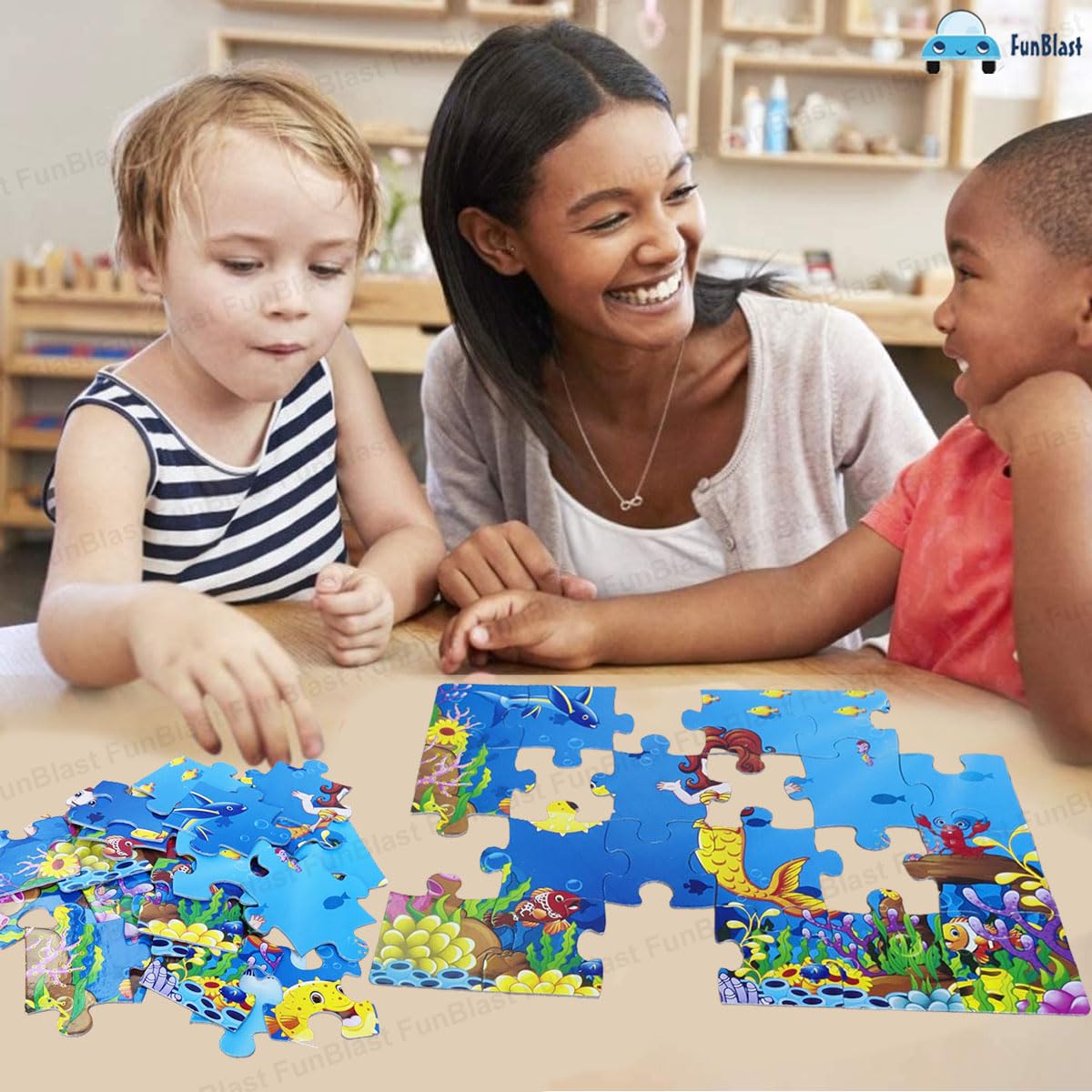 Toystar AquaPuzzle | Enchanting underwater adventures - Wooden mermaid puzzle for children - Betoverende onderwateravontur...