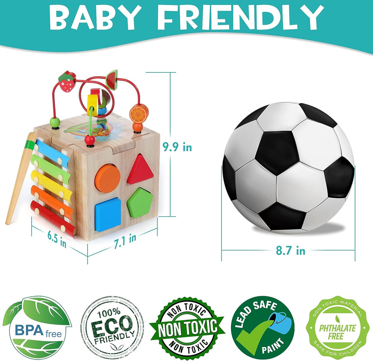 Toystar EcoToys Xylophone Toys | Educational - Cognition Toys for Children - Educatief - Cognitie Speelgoed voor Kinderen (6)