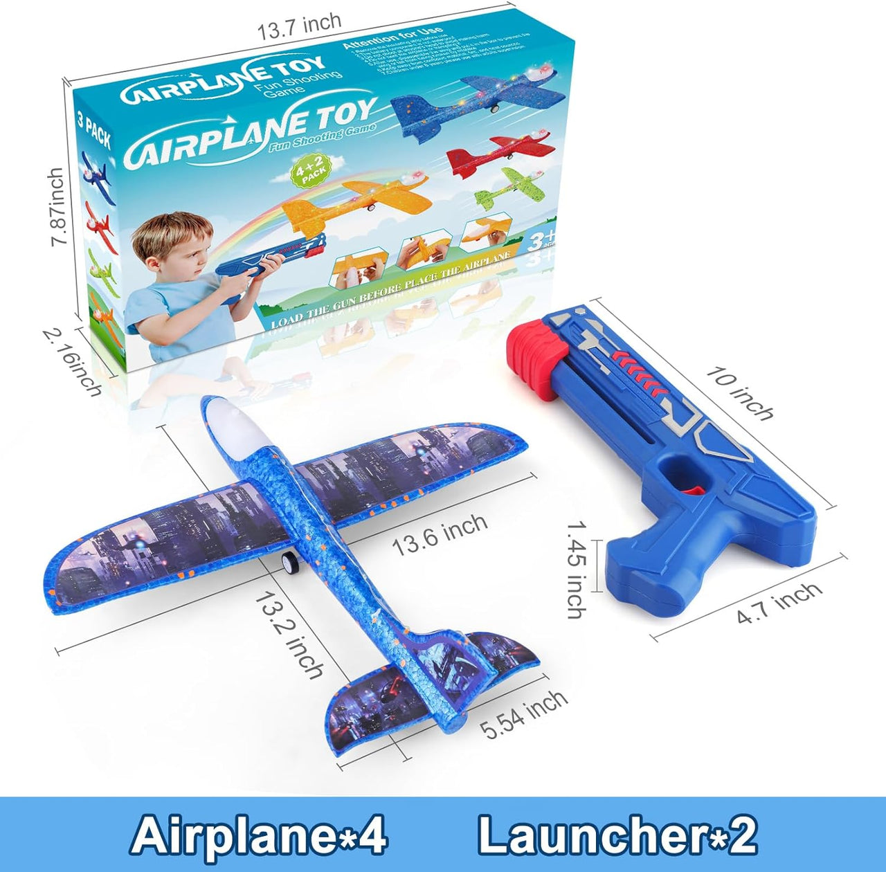 Toystar SkyGlide Launcher | Take fun to new heights - Foam Airplane Launcher Playset - Breng plezier naar nieuwe hoogtes -...