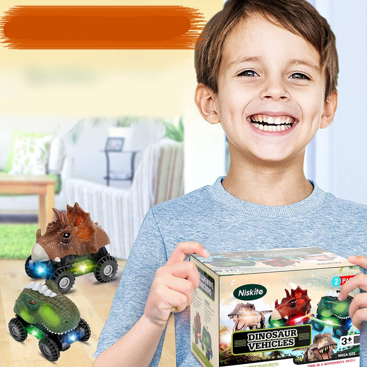 Toystar DinoRacers | Roaring action - Electric dinosaur car with light & sound - Brullende actie - Elektrische dinosaurus ...