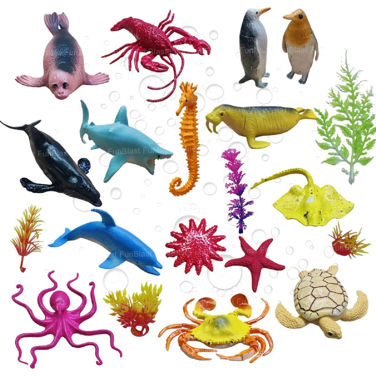 Toystar OceanQuest | Dive into a magical sea - Play set with small sea animals for bath and imaginative play - Duik in een...