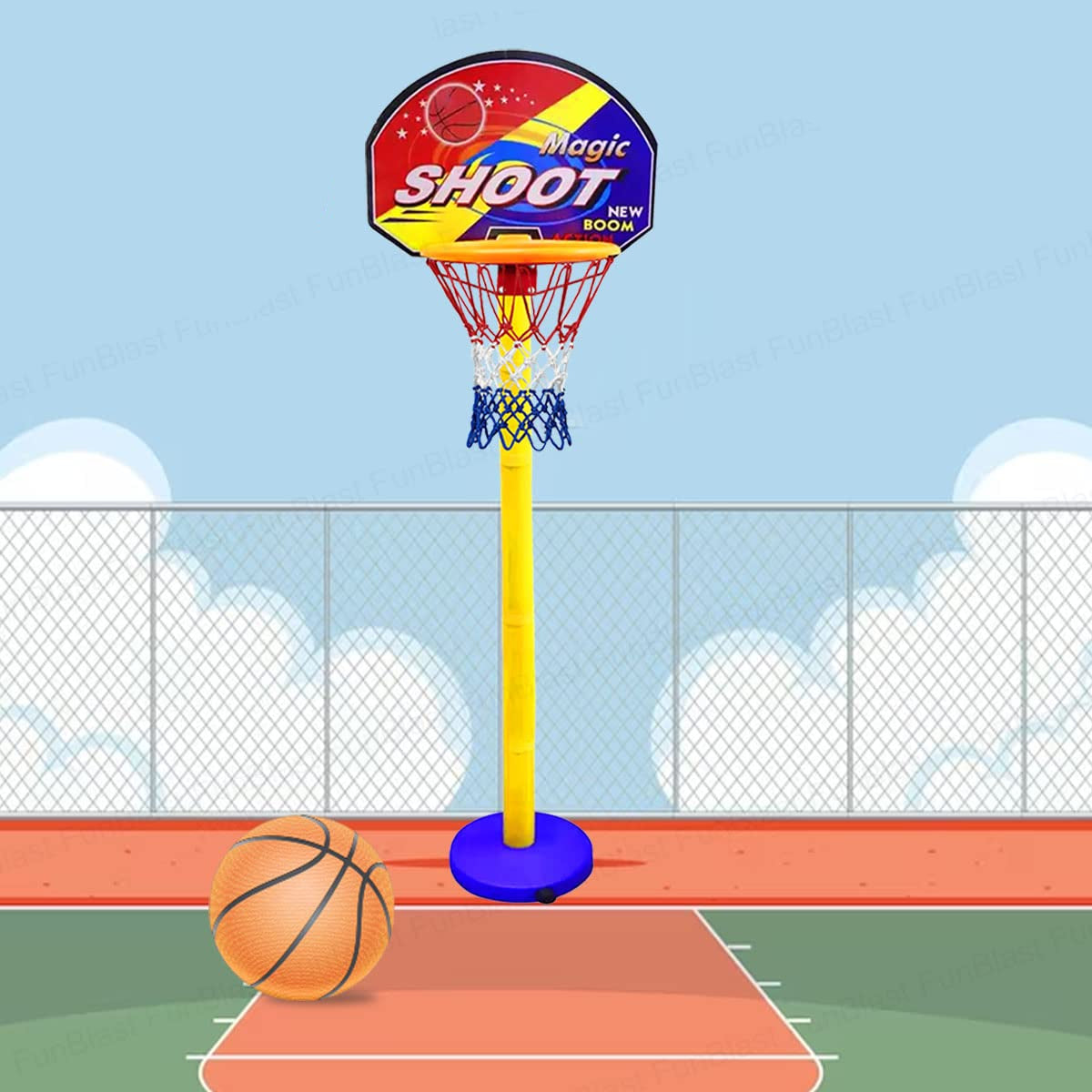 Toystar HoopStars | Enjoy endless fun - Adjustable basketball set for children with ball, ring and net - Bestseller - Scoo...