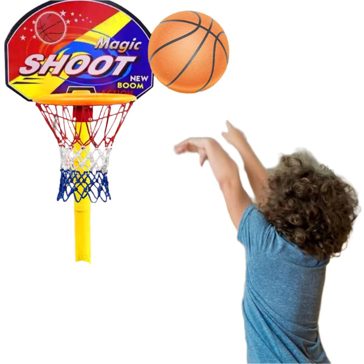 Toystar HoopStars | Enjoy endless fun - Adjustable basketball set for children with ball, ring and net - Bestseller - Scoo...