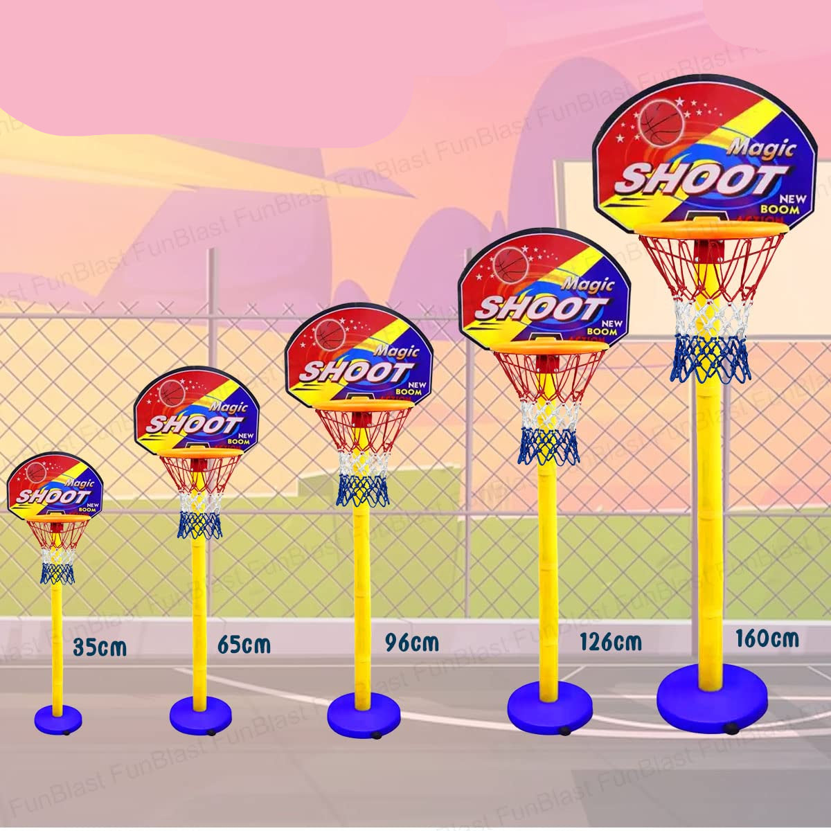 Toystar HoopStars | Enjoy endless fun - Adjustable basketball set for children with ball, ring and net - Bestseller - Scoo...