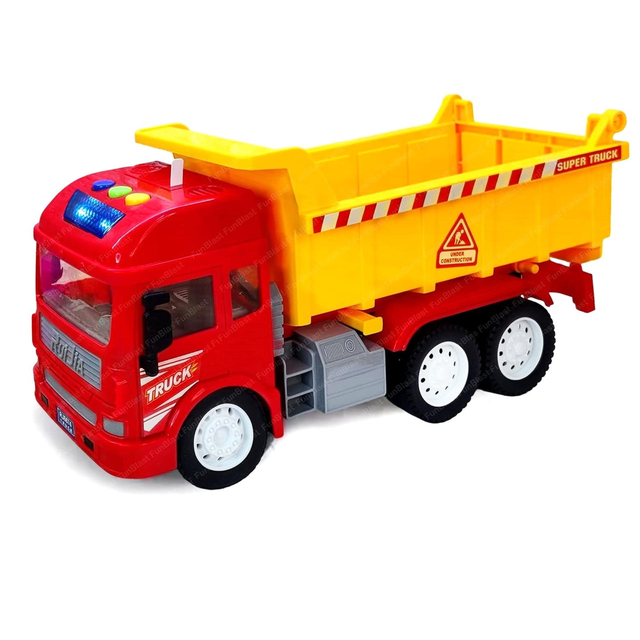 Toystar PowerTruck | Robust play fun - Friction-driven dump truck with light and sound for children - Bestseller - Robuust...