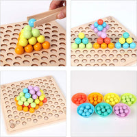 Thumbnail for Toystar Ecotoys Grip & Play | Fine motor skills and learning fun - Wooden bead board with tweezers game for educational de...