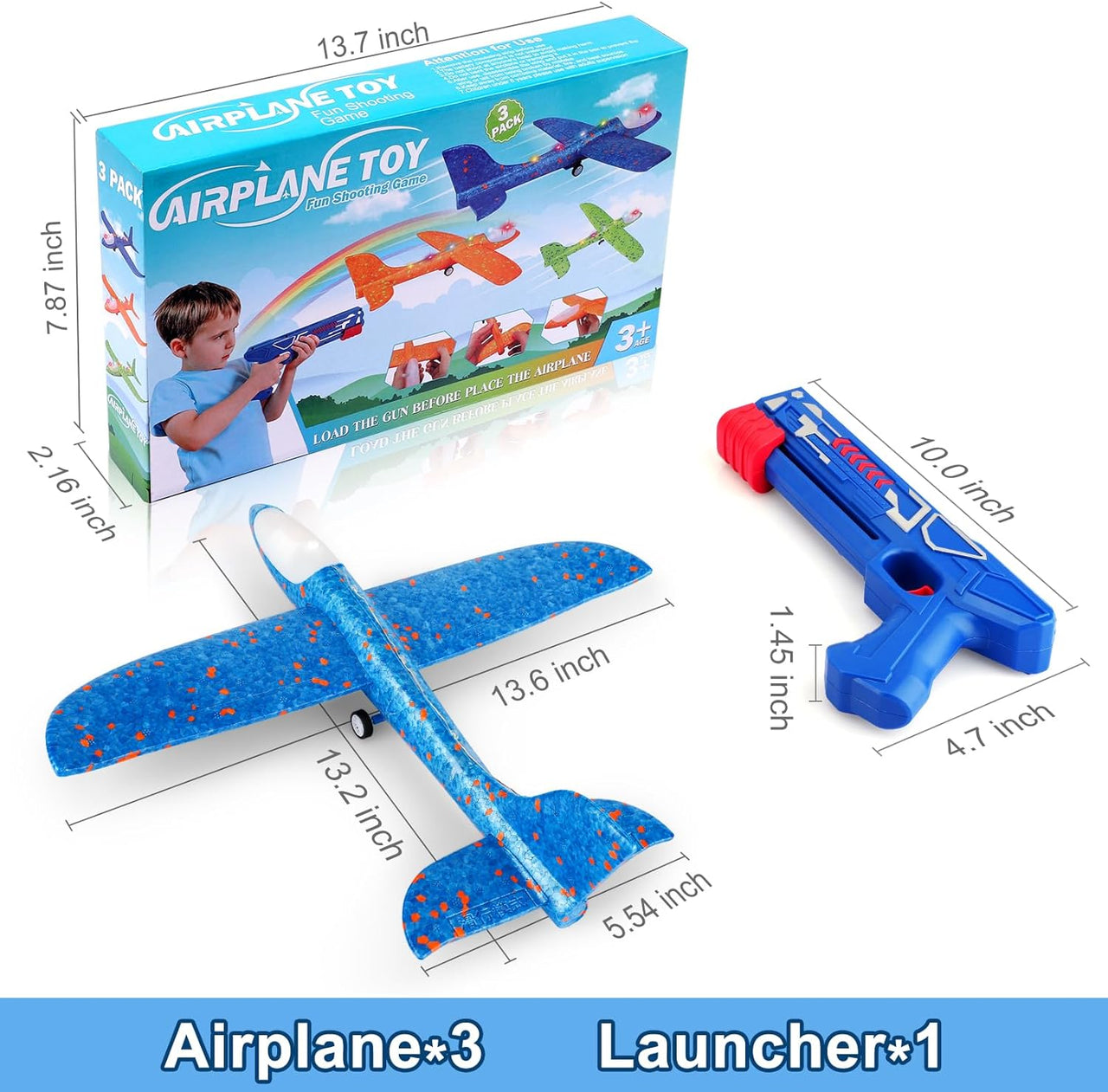 Toystar SkyGlide Launcher | Take fun to new heights - Foam Airplane Launcher Playset - Breng plezier naar nieuwe hoogtes -...