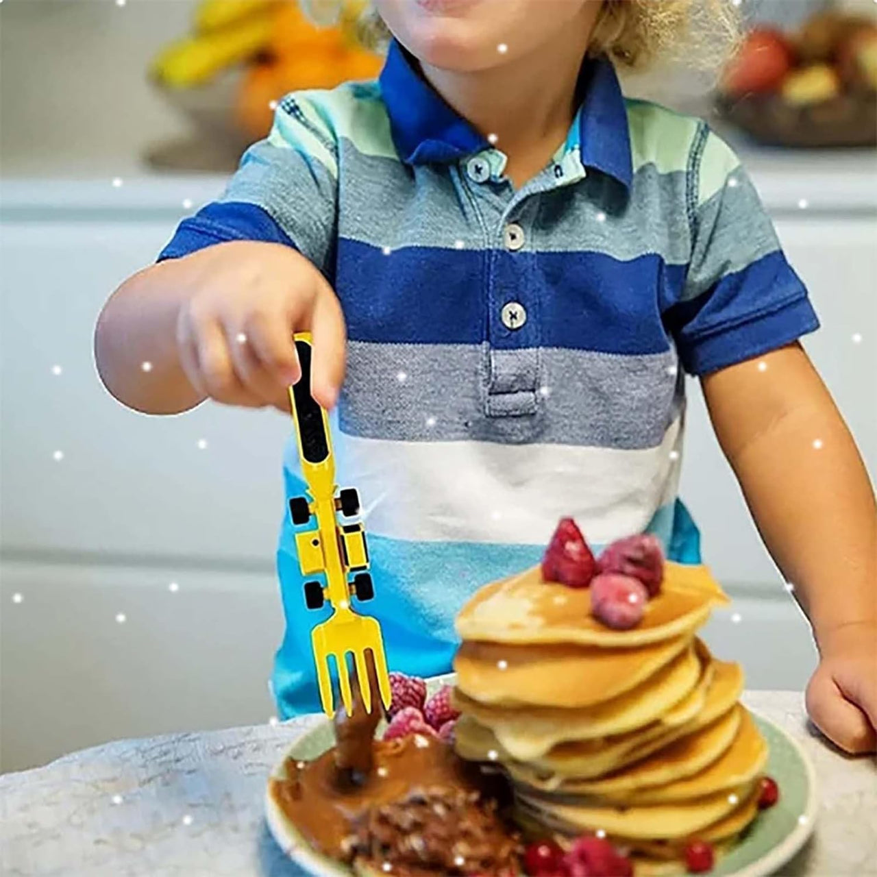 Toystar Build & Bite | Eating fun for little builders - Playful children's cutlery set - Bestseller - Eetplezier voor klei...