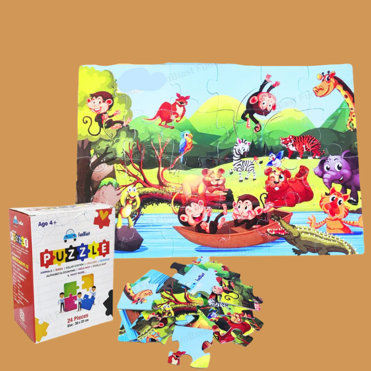 Toystar PuzzleSafari | Adventure learning fun - Animal kingdom panorama puzzle for kids - Avontuurlijk leerplezier - Diere...