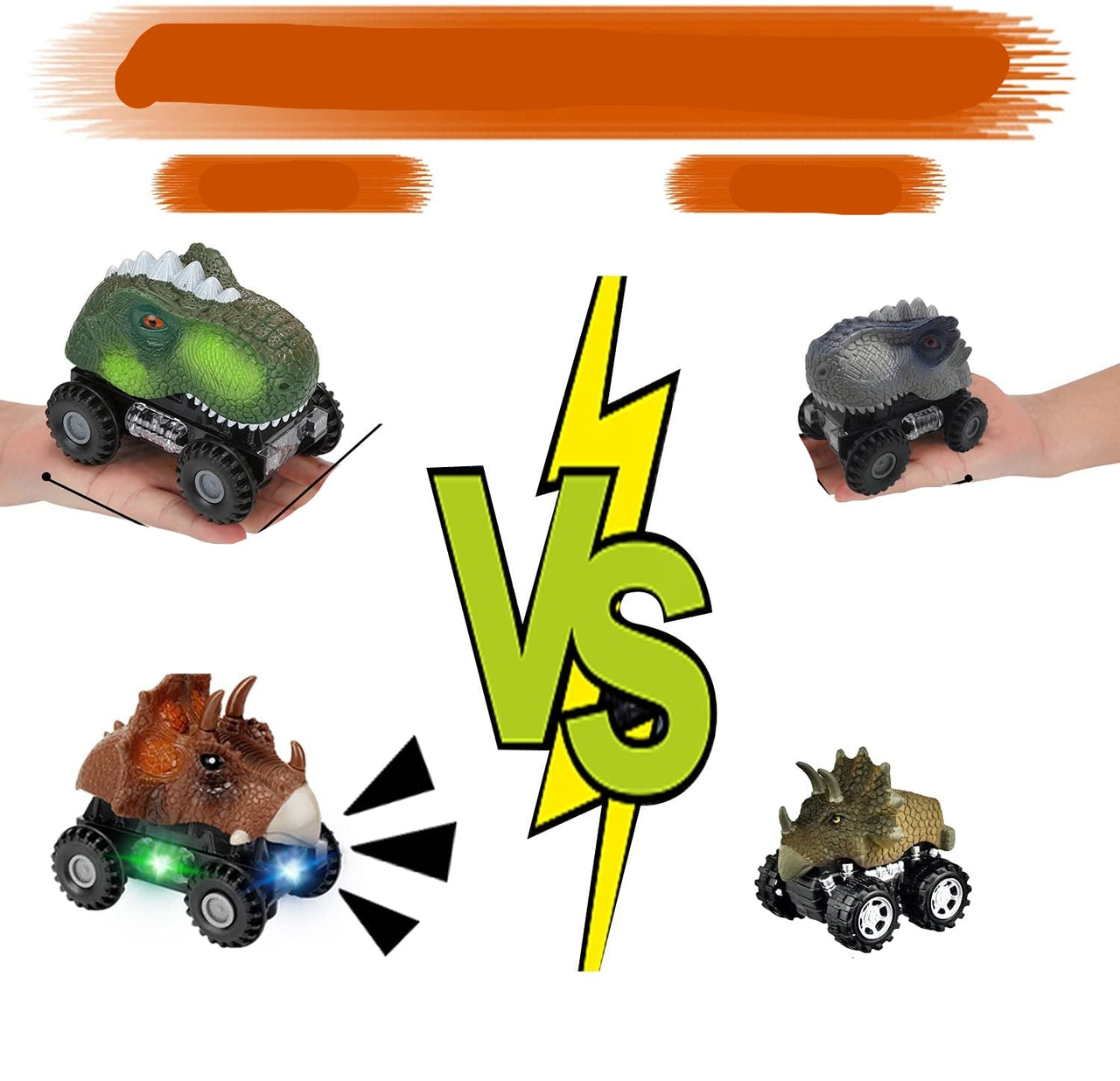 Toystar DinoRacers | Roaring action - Electric dinosaur car with light & sound - Brullende actie - Elektrische dinosaurus ...