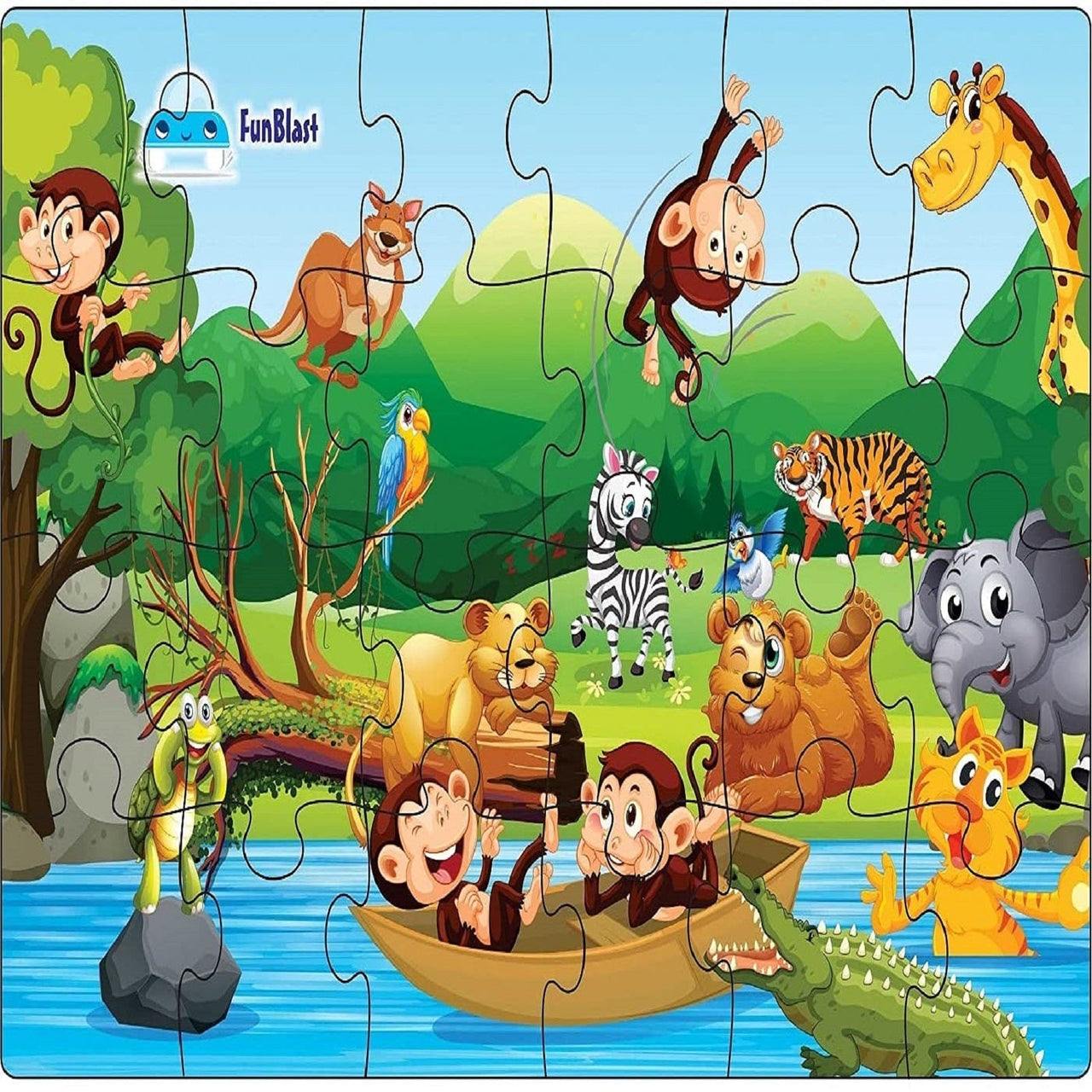 Toystar PuzzleSafari | Adventure learning fun - Animal kingdom panorama puzzle for kids - Avontuurlijk leerplezier - Diere...