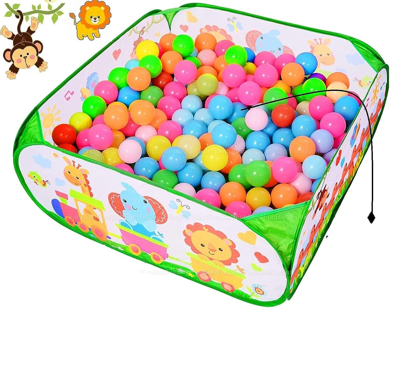 Toystar PlayHaven | Endless fun - Foldable ball pit tent for children - ballenbad (8)