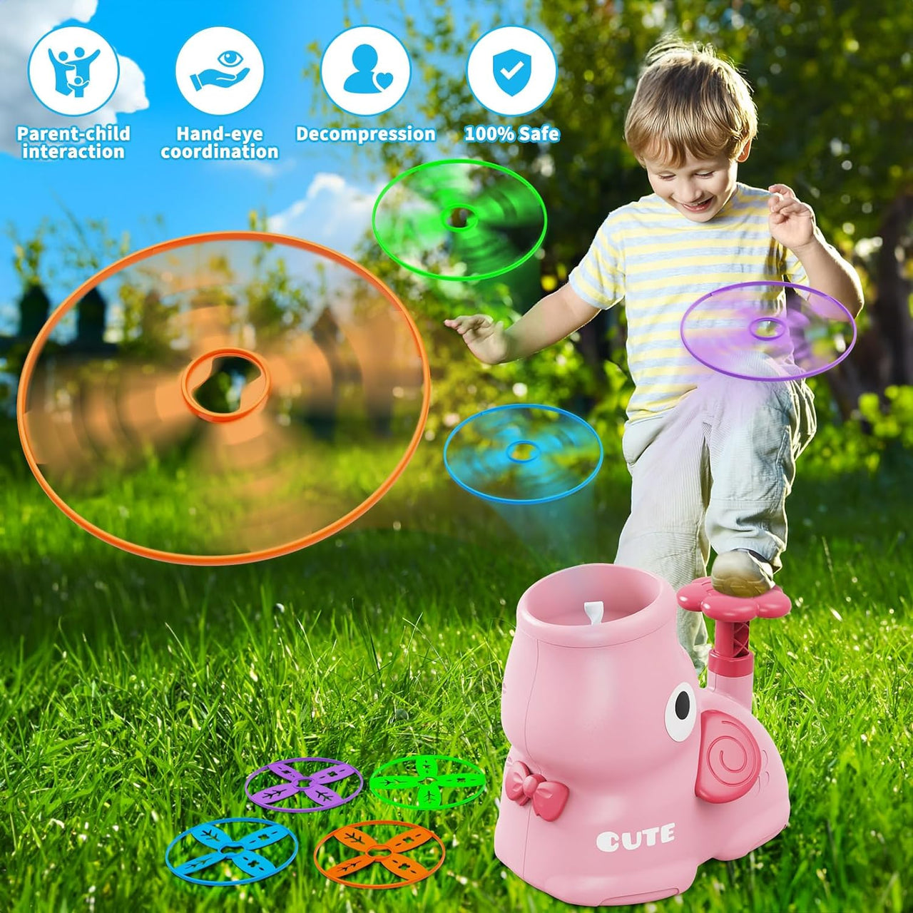 Toystar FlyDisc Pro | Luminous Flying Saucers - Children's Outdoor Toys - Lichtgevende Vliegende Schotels - Kinderspeelgoe...