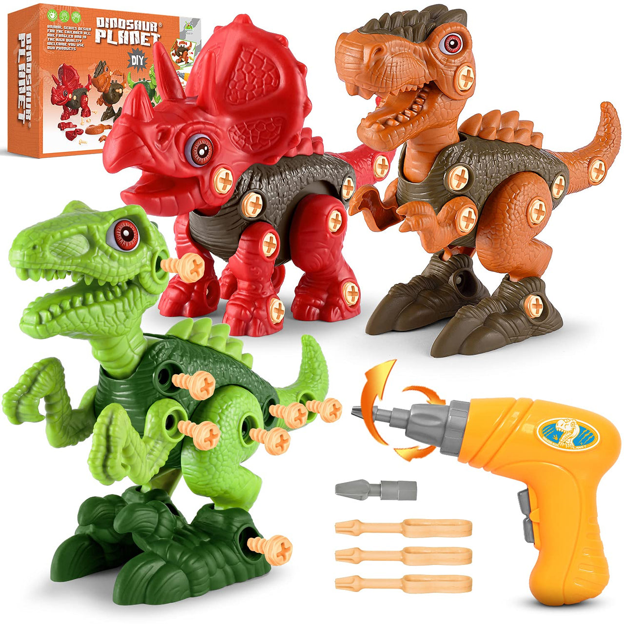 Toystar DinoBuild | Build your own adventure - Educational dinosaur construction set with screws & drill - Bouw je eigen a...