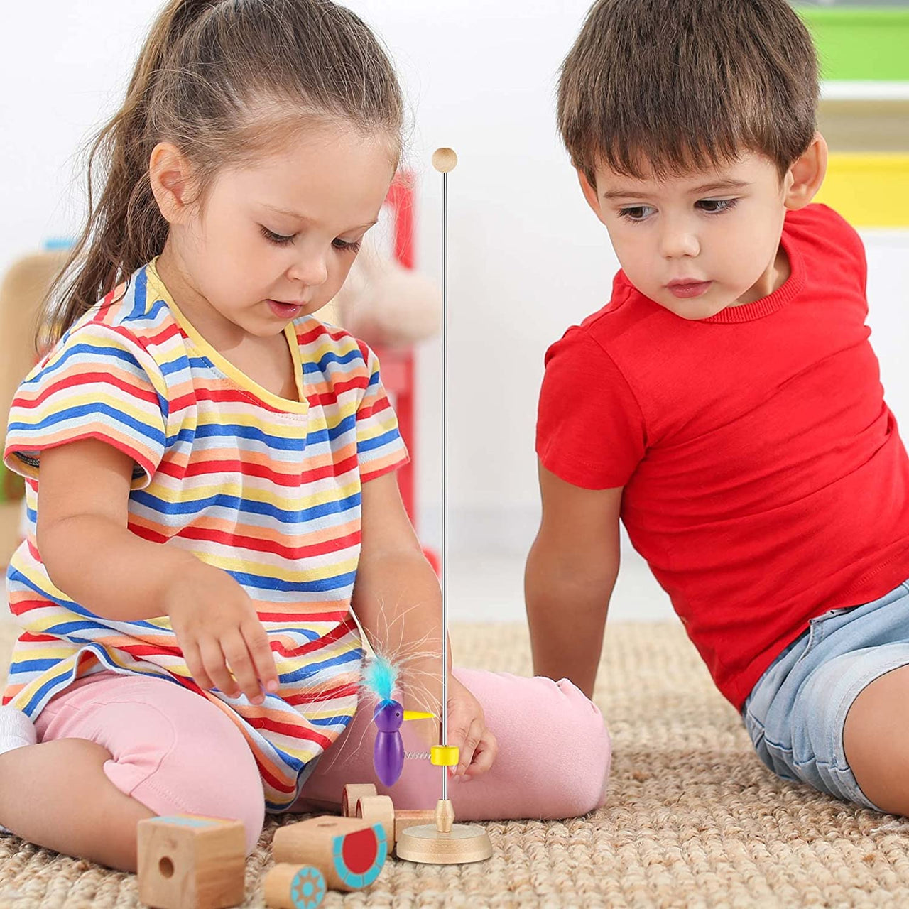 Toystar PeckPlay | Encourages Learning & Play - Montessori Woodpecker Toys - Stimuleert Leren & Spelen - Montessori Specht...