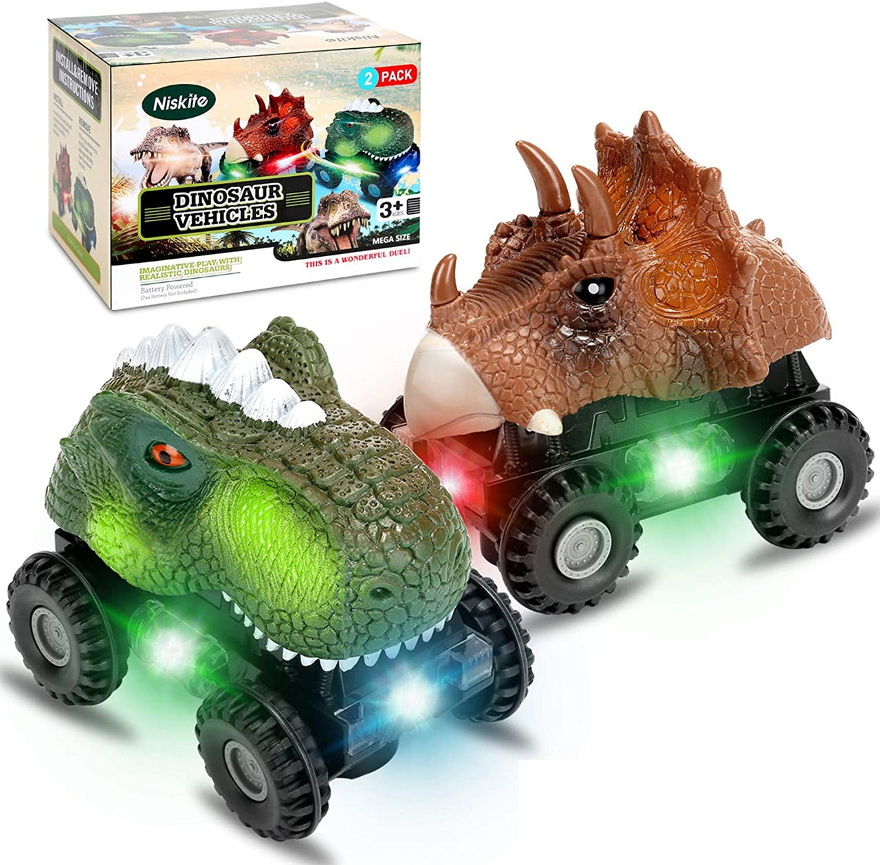 Toystar DinoRacers | Roaring action - Electric dinosaur car with light & sound - Brullende actie - Elektrische dinosaurus ...