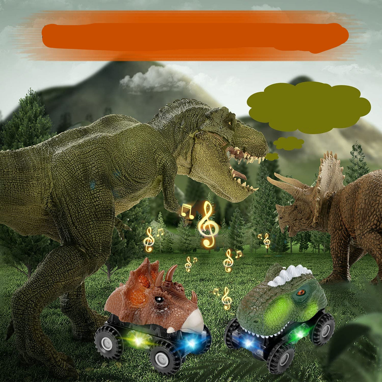 Toystar DinoRacers | Roaring action - Electric dinosaur car with light & sound - Brullende actie - Elektrische dinosaurus ...
