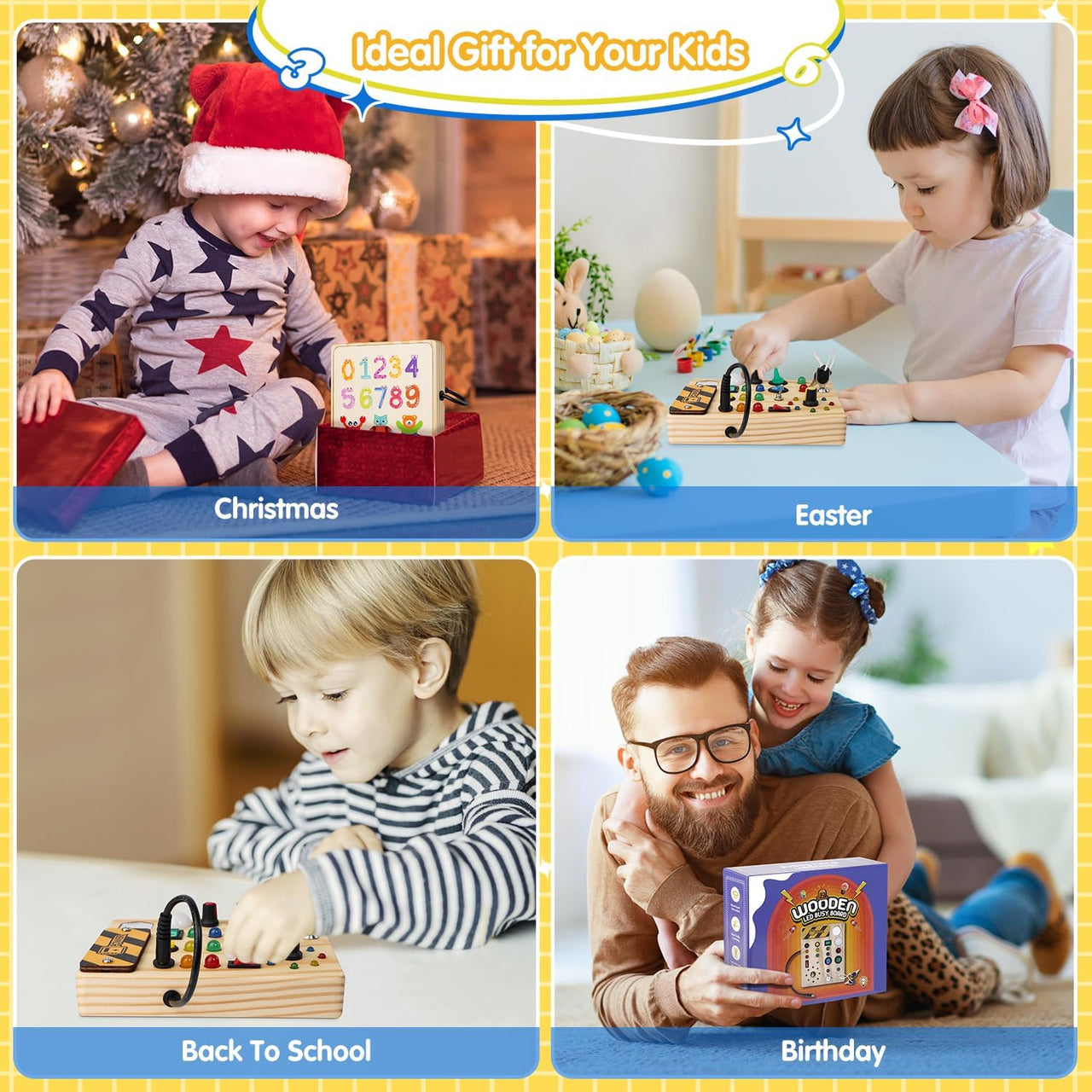 Toystar Ecotoys BusyBee Montessori Board | Discover through play - Educational toys for babies - *Ontdek spelenderwijs - E...