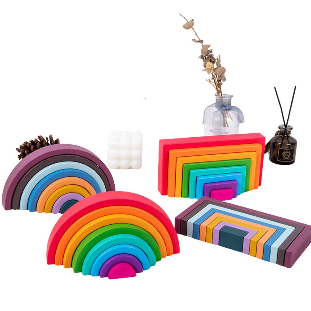 Toystar Rainbow Stacking Fun | Encourage Creativity - Educational Wooden Blocks for Children - Stimuleer Creativiteit - Ed...