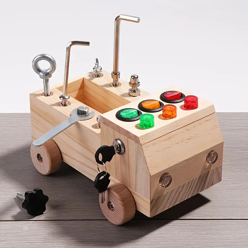 Toystar EcoToys LightPlay | Encourage Learning and Development - Montessori Wooden LED Light Switchboard for Children - St...