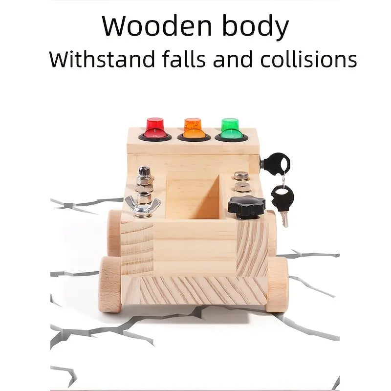 Toystar EcoToys LightPlay | Encourage Learning and Development - Montessori Wooden LED Light Switchboard for Children - St...