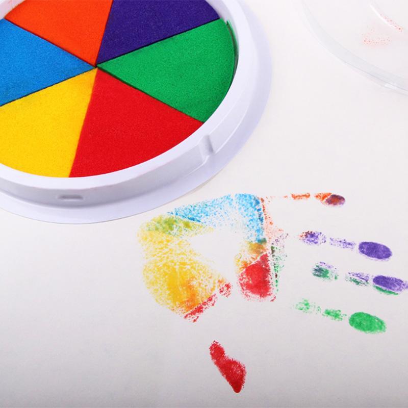 Finger Stamp Painting Set | Stimulates creativity and fun - Ink painting cushion for children