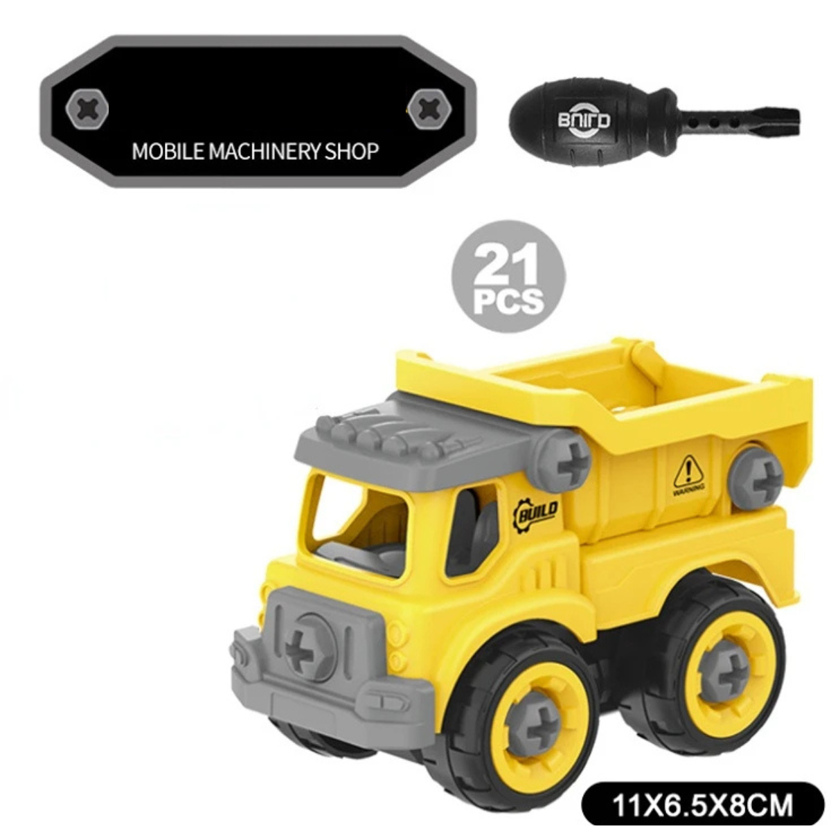 Toystar BuildMaster | Stimulate your child's creativity - construction playset with excavator, tractor and more - stimulee...