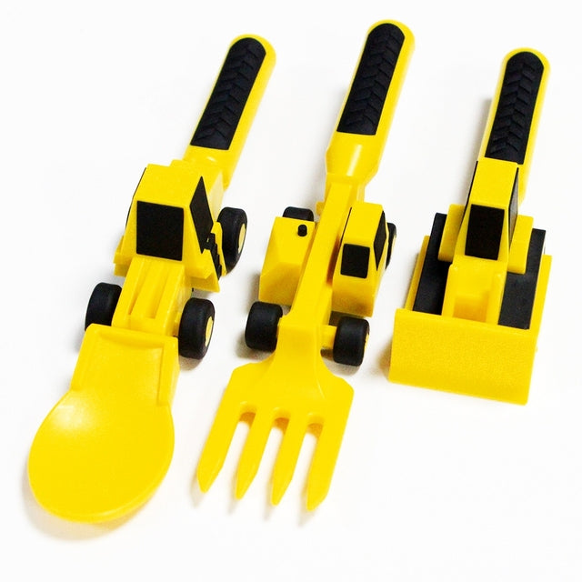 Toystar Build & Bite | Eating fun for little builders - Playful children's cutlery set - Bestseller - Eetplezier voor klei...
