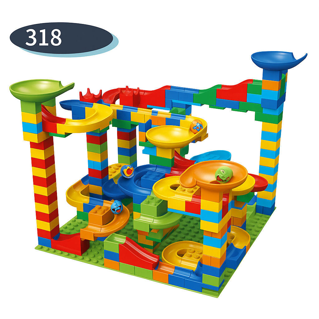 Marble Track Adventure | Hours of fun for everyone - Building Blocks Marble Track