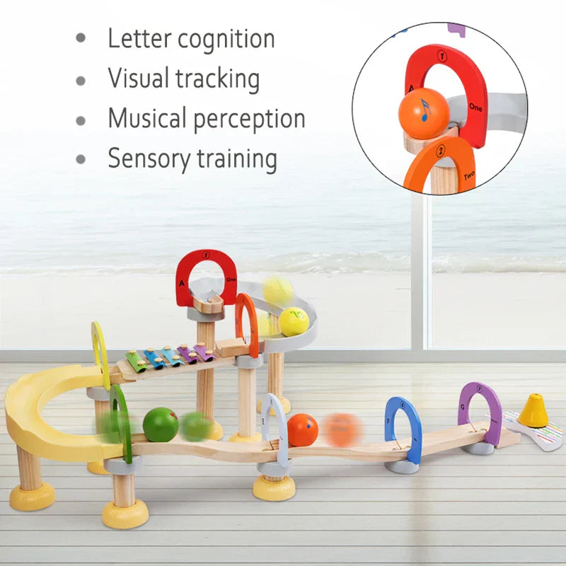 Toystar EcoToys Wooden Pipe Blocks | Music and Learning Fun - Motor Skills - Muziek en Leerplezier - Motorische Vaardighed...