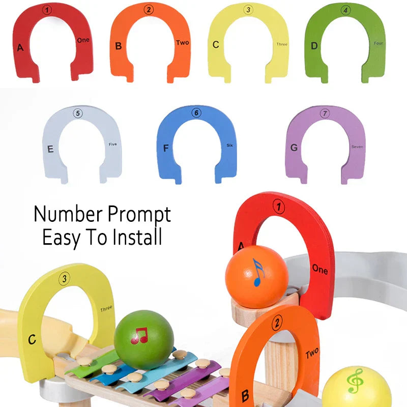 Toystar EcoToys Wooden Pipe Blocks | Music and Learning Fun - Motor Skills - Muziek en Leerplezier - Motorische Vaardigheden