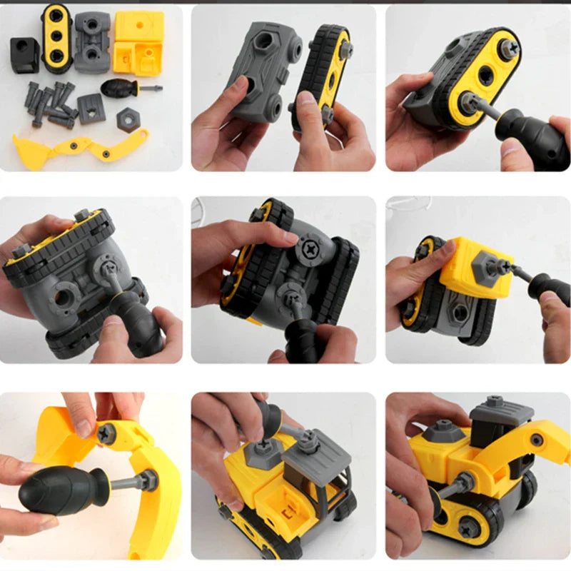Toystar BuildMaster | Stimulate your child's creativity - construction playset with excavator, tractor and more - stimulee...