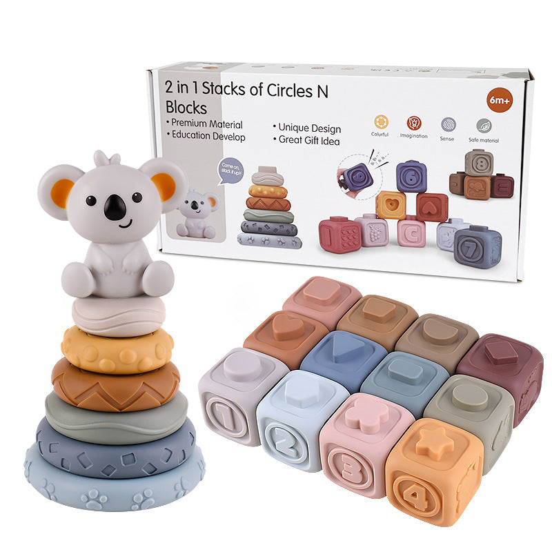 Toystar Baby Silicone Blocks | Learning and Playing - Montessori Toys - Leren en Spelen - Montessori Speelgoed (6)