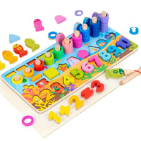 Thumbnail for Toystar EcoToys NumPuzzle | Learning to count with fun - Wooden Montessori number puzzle & fishing game - Leren tellen met...