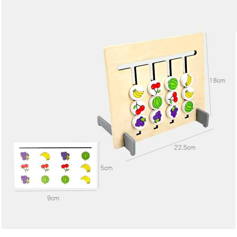 LogicFruit Quest | Educational wooden sorting game - Stimulates logical thinking and motor skills