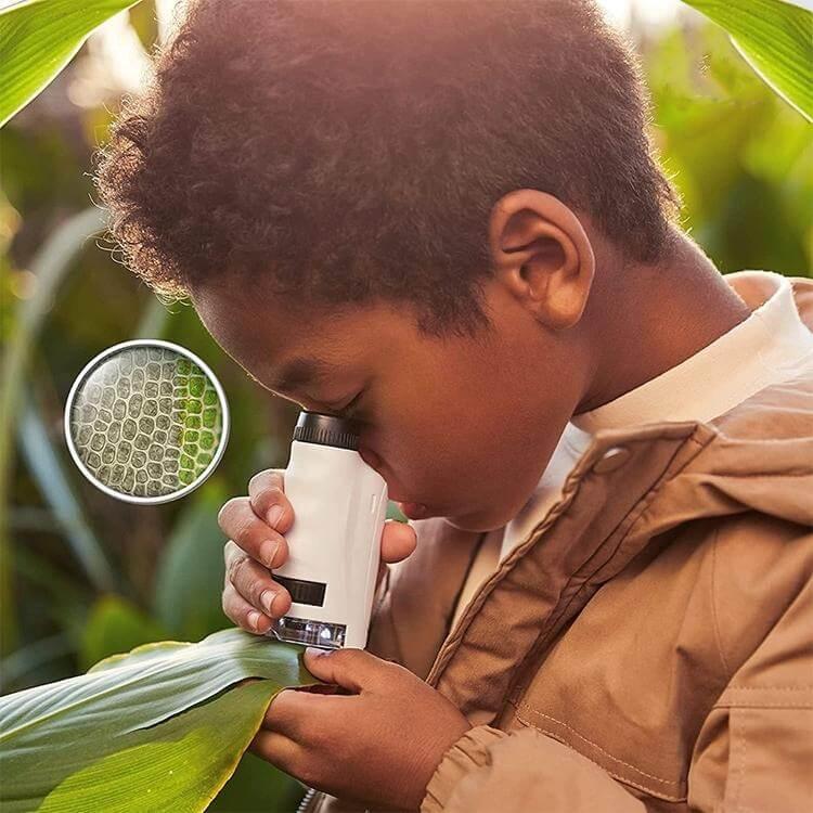KidoScope | Portable pocket microscope for children with adjustable 60-120x zoom - Teach your children to discover!