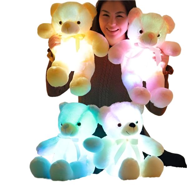 Toystar GlowTeddy | Light up the night - LED Teddy Bear Plush Toy for children - Verlicht de nacht - LED Teddy Beer Knuffe...