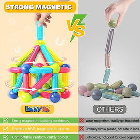 Magnetic Building Sticks Set – Large Pieces STEM Toy