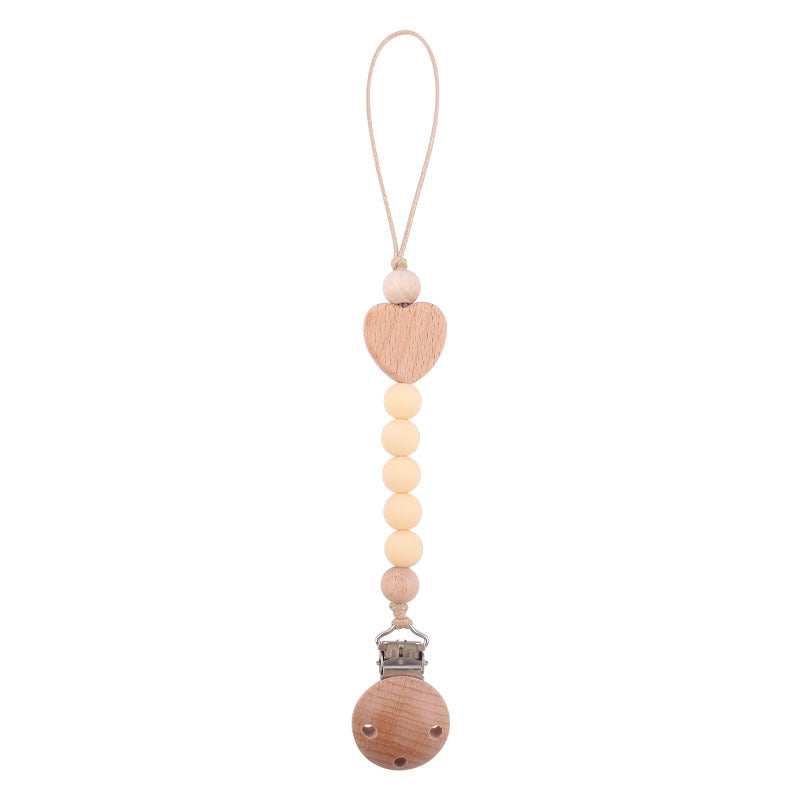 Toystar Ecotoys CozyClip™ | Safe & stylish - Wooden pacifier chain for babies - Veilig & stijlvol - Houten speenketting vo...