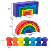 Thumbnail for Toystar Rainbow Stacking Fun | Encourage Creativity - Educational Wooden Blocks for Children - Stimuleer Creativiteit - Ed...