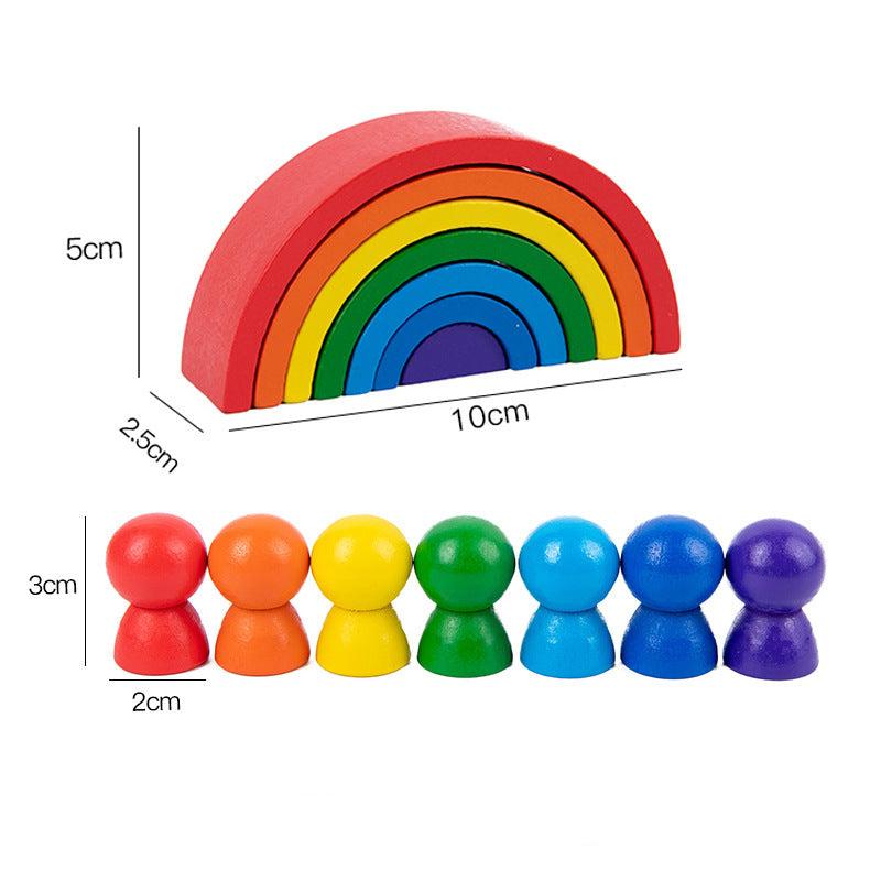 Toystar Rainbow Stacking Fun | Encourage Creativity - Educational Wooden Blocks for Children - Stimuleer Creativiteit - Ed...