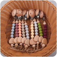 Thumbnail for Toystar Ecotoys CozyClip™ | Safe & stylish - Wooden pacifier chain for babies - Veilig & stijlvol - Houten speenketting vo...