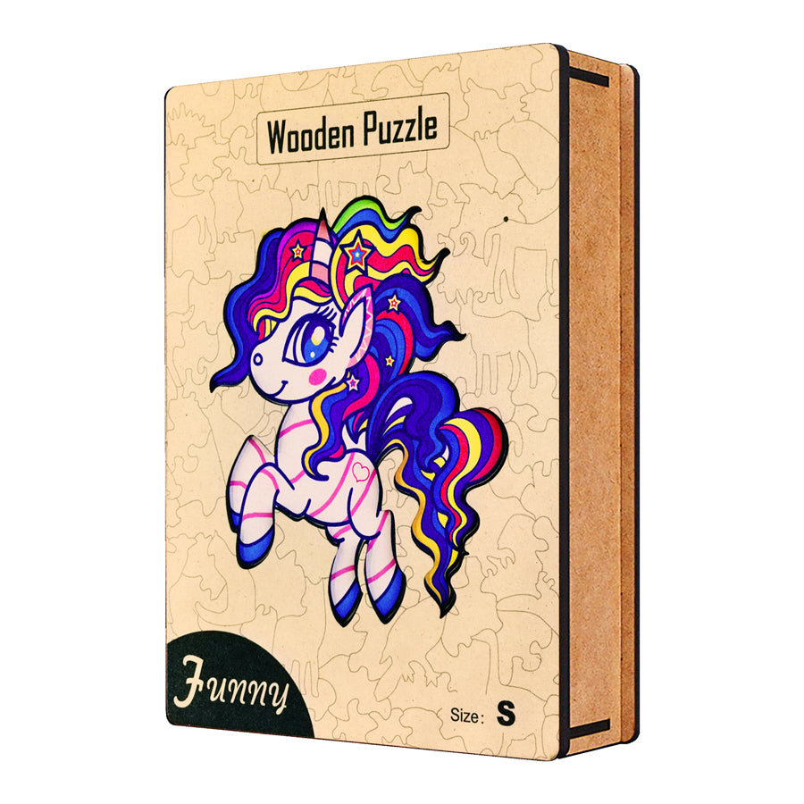 Toystar EcoToys Unipuzzle | Magic Wooden Puzzle Game - Unicorn Animal Puzzle - Magisch Houten Puzzelspel - Eenhoorn Dieren...