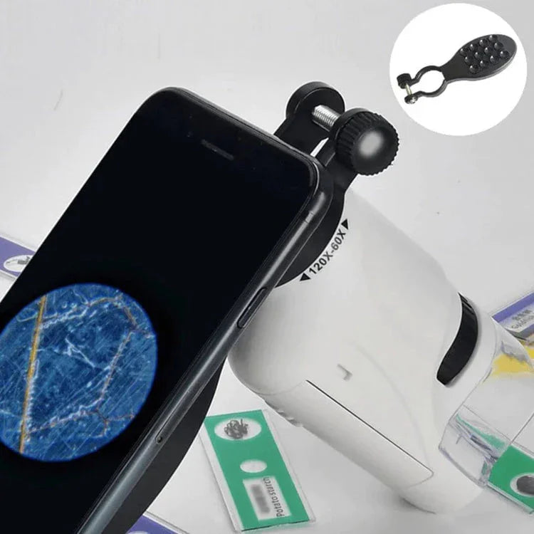 KidoScope | Portable pocket microscope for children with adjustable 60-120x zoom - Teach your children to discover!